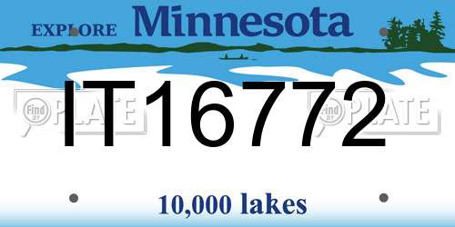IT16772 Minnesota License Plate