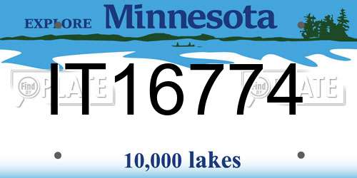 IT16774 Minnesota License Plate
