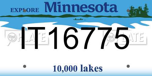 IT16775 Minnesota License Plate