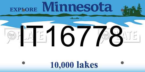 IT16778 Minnesota License Plate