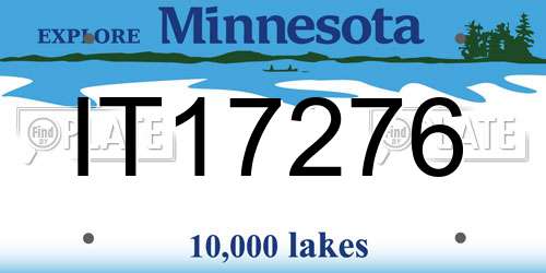 IT17276 Minnesota License Plate