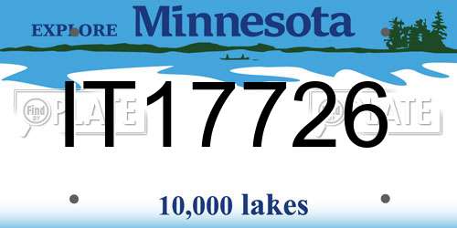 IT17726 Minnesota License Plate