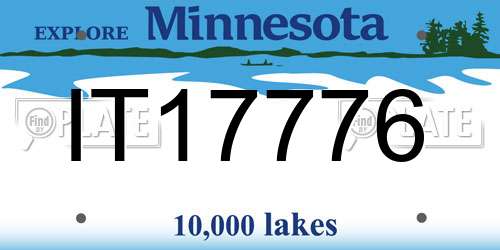 IT17776 Minnesota License Plate