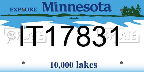 IT17831 Minnesota License Plate