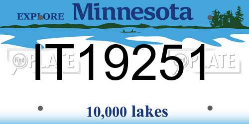 IT19251 Minnesota License Plate