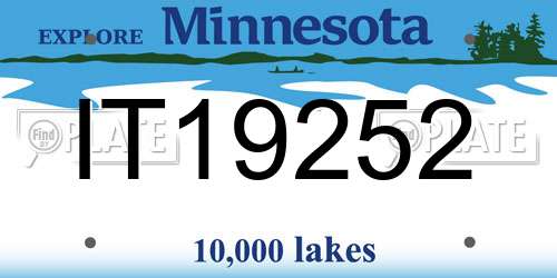 IT19252 Minnesota License Plate