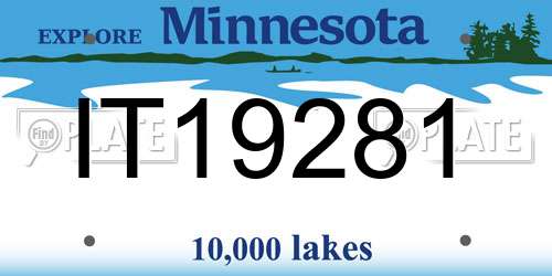 IT19281 Minnesota License Plate