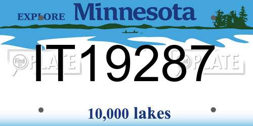 IT19287 Minnesota License Plate