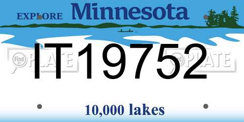 IT19752 Minnesota License Plate