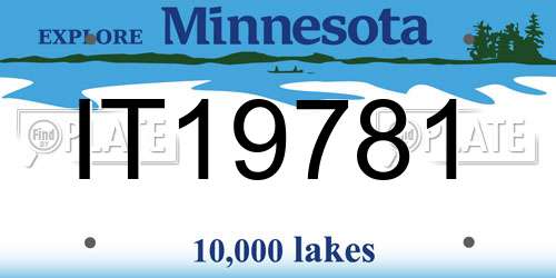 IT19781 Minnesota License Plate