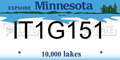 IT1G151 Minnesota License Plate
