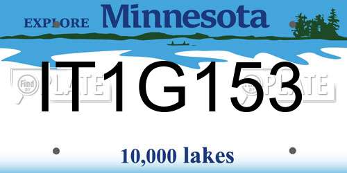 IT1G153 Minnesota License Plate