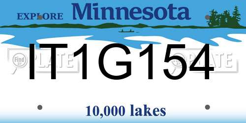 IT1G154 Minnesota License Plate