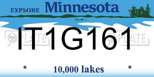 IT1G161 Minnesota License Plate