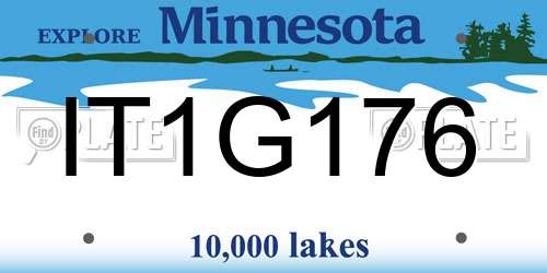 IT1G176 Minnesota License Plate