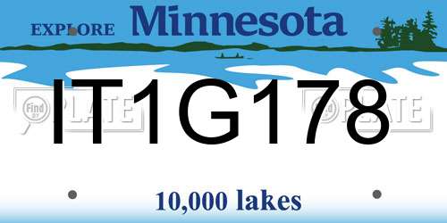 IT1G178 Minnesota License Plate