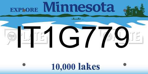 IT1G779 Minnesota License Plate