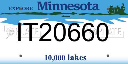 IT20660 Minnesota License Plate