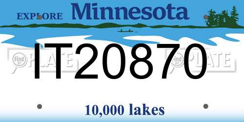 IT20870 Minnesota License Plate