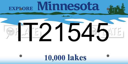 IT21545 Minnesota License Plate