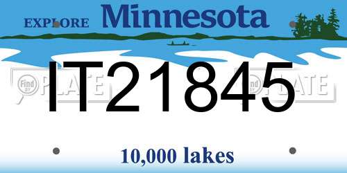 IT21845 Minnesota License Plate