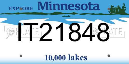 IT21848 Minnesota License Plate