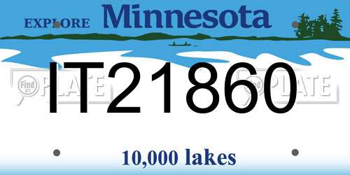 IT21860 Minnesota License Plate