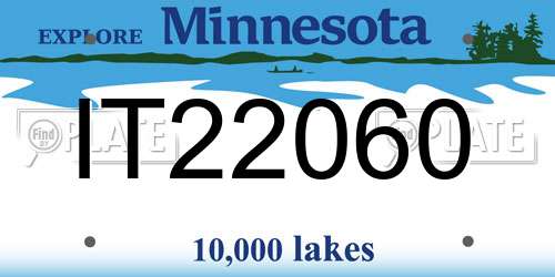 IT22060 Minnesota License Plate