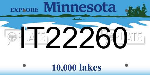 IT22260 Minnesota License Plate