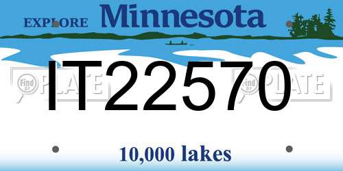 IT22570 Minnesota License Plate