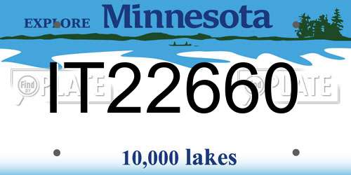IT22660 Minnesota License Plate