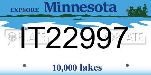 IT22997 Minnesota License Plate