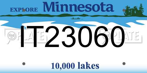 IT23060 Minnesota License Plate
