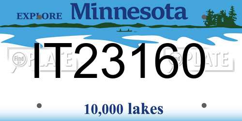 IT23160 Minnesota License Plate
