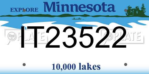 IT23522 Minnesota License Plate