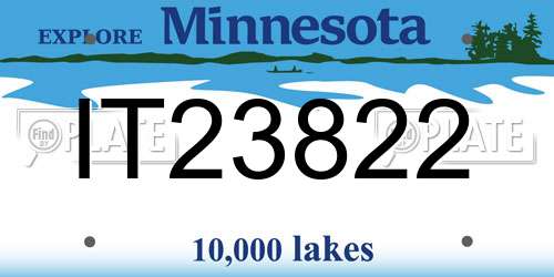 IT23822 Minnesota License Plate