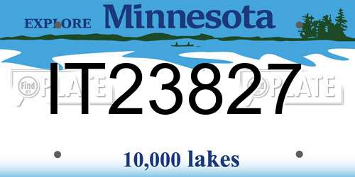 IT23827 Minnesota License Plate