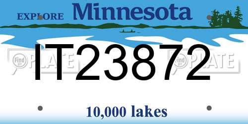 IT23872 Minnesota License Plate