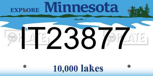 IT23877 Minnesota License Plate
