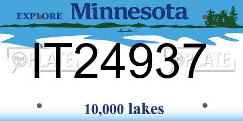 IT24937 Minnesota License Plate
