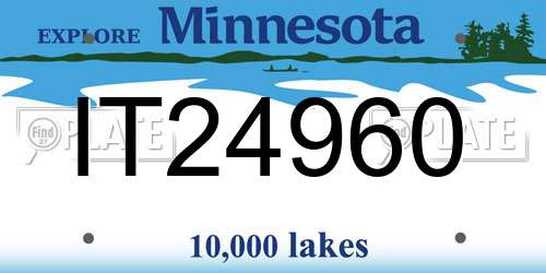 IT24960 Minnesota License Plate