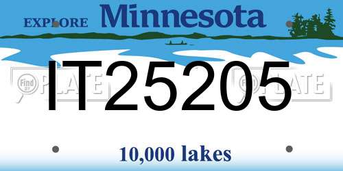IT25205 Minnesota License Plate