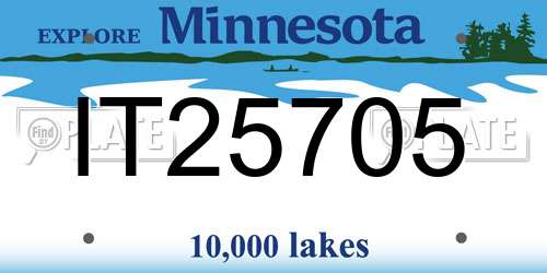 IT25705 Minnesota License Plate