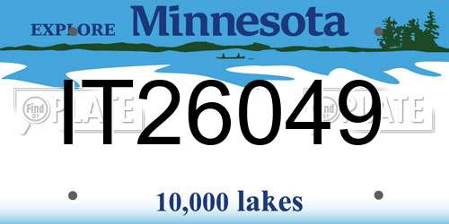 IT26049 Minnesota License Plate