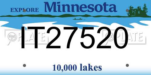 IT27520 Minnesota License Plate