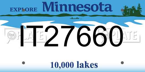 IT27660 Minnesota License Plate