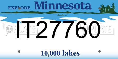 IT27760 Minnesota License Plate