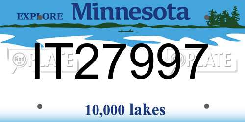 IT27997 Minnesota License Plate