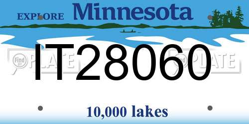 IT28060 Minnesota License Plate