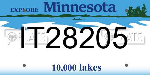 IT28205 Minnesota License Plate